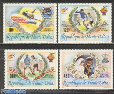 Upper Volta 1983 Year Events 4v, Mint NH, History - Sport - Transport - Charles & Diana - Kings & Queens (Royalty) - F.. - Familias Reales