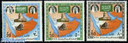 Saudi Arabia 1981 Hedschra 3v, Mint NH, Science - Various - Weights & Measures - Maps - Géographie
