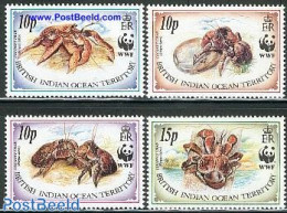 British Indian Ocean 1993 WWF, Crabs 4v, Mint NH, Nature - Shells & Crustaceans - World Wildlife Fund (WWF) - Crabs An.. - Mundo Aquatico