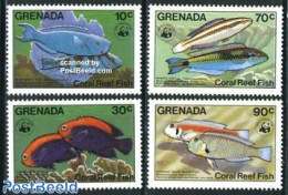 Grenada 1984 WWF, Fish 4v, Mint NH, Nature - Fish - World Wildlife Fund (WWF) - Fische