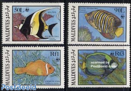 Maldives 1986 WWF, Fish 4v, Mint NH, Nature - Fish - World Wildlife Fund (WWF) - Vissen