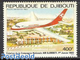 Djibouti 1980 Air Djibouti 1v, Mint NH, Transport - Aircraft & Aviation - Vliegtuigen