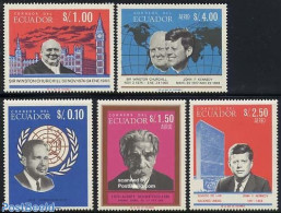 Ecuador 1966 Famous Persons 5v, Mint NH, Health - History - Various - Health - American Presidents - Churchill - Unite.. - Sir Winston Churchill