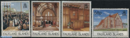 Falkland Islands 1992 Port Stanley Cathedral 4v, Mint NH, Religion - Churches, Temples, Mosques, Synagogues - Kerken En Kathedralen