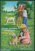 France 2006 Young Animals S/s, Mint NH, Nature - Animals (others & Mixed) - Cats - Cattle - Dogs - Horses - Ongebruikt