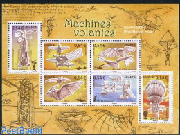 France 2006 Flying Maschines 6v M/s, Mint NH, Transport - Aircraft & Aviation - Unused Stamps