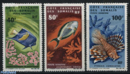 French Somalia 1966 Marine Life 3v, Mint NH, Nature - Fish - Peces