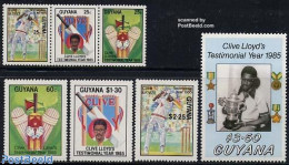 Guyana 1985 Clive Lloyd 7v, Mint NH, Sport - Cricket - Sport (other And Mixed) - Cricket