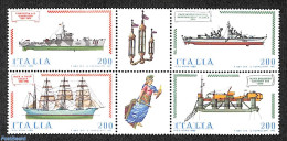 Italy 1980 Ships 4v+2tabs [+T+], Mint NH, Transport - Ships And Boats - Otros & Sin Clasificación