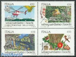 Italy 1984 Nature Conservation 4v [+], Mint NH, Nature - Transport - Birds - Environment - Fire Fighters & Prevention .. - Other & Unclassified