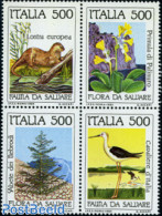 Italy 1985 Nature Conservation 4v [+], Mint NH, Nature - Animals (others & Mixed) - Birds - Environment - Flowers & Pl.. - Autres & Non Classés