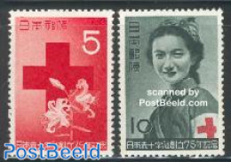 Japan 1952 75 Years Red Cross 2v, Mint NH, Health - Red Cross - Neufs