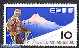 Japan 1956 Mount Manaslu Climbing 1v, Mint NH, Sport - Mountains & Mountain Climbing - Sport (other And Mixed) - Ungebraucht