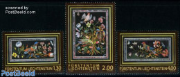 Liechtenstein 2009 Museum 3v, Mint NH, Nature - Birds - Flowers & Plants - Parrots - Art - Paintings - Ongebruikt