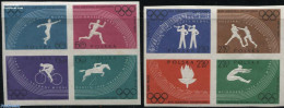 Poland 1960 Olympic Games 2x4v [+] Imperforated, Mint NH, Nature - Performance Art - Sport - Horses - Music - Boxing -.. - Nuevos