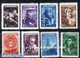 Russia, Soviet Union 1948 Definitives 8v, Mint NH, History - Science - Transport - Various - Coat Of Arms - Militarism.. - Ungebraucht