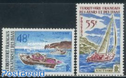 Afars And Issas 1970 Water Sports 2v, Mint NH, Sport - Transport - Sailing - Sport (other And Mixed) - Ships And Boats - Unused Stamps