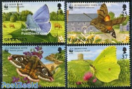 Guernsey 1997 WWF, Butterflies 4v, Mint NH, Nature - Birds - Butterflies - World Wildlife Fund (WWF) - Hummingbirds - Guernesey