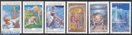 Andorra, French Post 2002 Legends 6v, Mint NH, Health - History - Nature - Religion - Food & Drink - Kings & Queens (R.. - Neufs