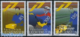 Liechtenstein 2009 Postal Service 3v, Mint NH, Transport - Post - Motorcycles - Nuovi