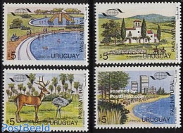 Uruguay 1995 W.T.O. 4v, Mint NH, Nature - Various - Animals (others & Mixed) - Birds - Deer - Hotels - Tourism - Hotels- Horeca