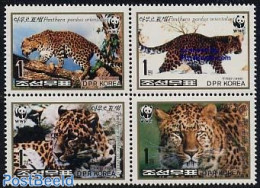 Korea, North 1998 WWF, Leopard 4v [+], Mint NH, Nature - Animals (others & Mixed) - Cat Family - World Wildlife Fund (.. - Corea Del Norte