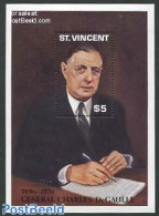 Saint Vincent 1991 Charles De Gaulle S/s, Mint NH, History - French Presidents - Politicians - De Gaulle (General)