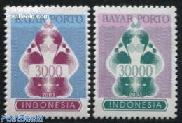 Indonesia 2003 Bayar Porto 2v, Mint NH - Indonesien