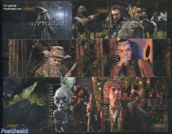 New Zealand 2012 Tolkien, The Hobbit 6 S/s, Mint NH, Performance Art - Film - Movie Stars - Art - Science Fiction - Unused Stamps