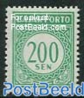 Indonesia 1969 Postage Due 200 Sen, Green, Mint NH - Indonésie