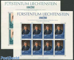 Liechtenstein 1982 LIBA 82 2 M/ss, Mint NH, History - Kings & Queens (Royalty) - Unused Stamps
