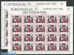 Liechtenstein 1982 Europa 2 M/ss, Mint NH, History - Europa (cept) - History - Ongebruikt
