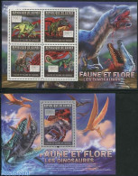 Guinea, Republic 2011 Dinosaurs 2 S/s, Mint NH, Nature - Prehistoric Animals - Prehistorisch