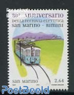 San Marino 2012 Electric Railways 1v, Mint NH, Transport - Railways - Trams - Nuevos