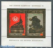 Equatorial Guinea 1976 Olympic Games S/s, Gold, Mint NH, Sport - Olympic Games - Guinea Equatoriale