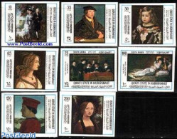 Aden 1967 Paintings 8v Imperforated, Mint NH, Art - Leonardo Da Vinci - Paintings - Rembrandt - Other & Unclassified