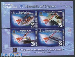 Cyprus 1999 Shipping Association S/s, SPECIMEN, Mint NH, Transport - Various - Ships And Boats - Special Items - Nuevos