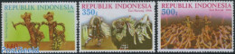 Indonesia 1986 Art & Culture 3v, Mint NH, Performance Art - Various - Dance & Ballet - Folklore - Dans