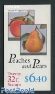 United States Of America 1995 Fruits Booklet (20x32c), Mint NH, Nature - Fruit - Stamp Booklets - Ungebraucht