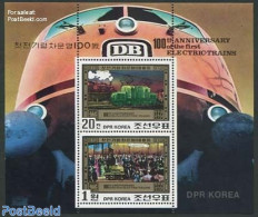 Korea, North 1980 Electric Trains 2v M/s, Mint NH, Transport - Railways - Treni