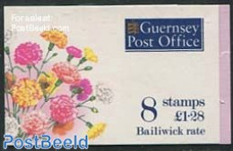 Guernsey 1993 Flowers Booklet, Mint NH, Nature - Flowers & Plants - Stamp Booklets - Non Classés