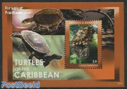 Antigua & Barbuda 2012 Turtles Of The Caribbean S/s, Mint NH, Nature - Reptiles - Turtles - Antigua Und Barbuda (1981-...)