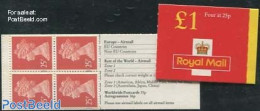 Great Britain 1996 Definitives Booklet, 4x25p, Mint NH, Stamp Booklets - Sonstige & Ohne Zuordnung