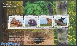 Canada 2013 Young Wild Animals S/s, Mint NH, Nature - Animals (others & Mixed) - Bears - Deer - Unused Stamps