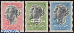 Monaco 1966 Definitives 3v, Mint NH, History - Kings & Queens (Royalty) - Neufs