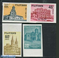 Philippines 1975 Holy Year 4v Imperforated, Mint NH, Religion - Churches, Temples, Mosques, Synagogues - Eglises Et Cathédrales
