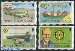 Virgin Islands 1994 Rotary Int. 4v, Mint NH, Health - Transport - Various - Health - Automobiles - Aircraft & Aviation.. - Cars