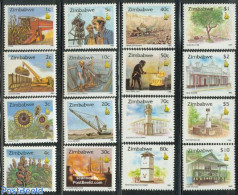 Zimbabwe 1995 Definitives 16v, Mint NH, Science - Various - Mining - Agriculture - Agricoltura