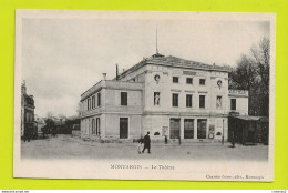 45 MONTARGIS Le Théâtre Avant 1905 Animée Homme Au Chapeau Avec Fillette Café Du Théâtre TBE VOIR DOS Non Séparé - Montargis