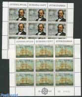 Yugoslavia 1982 Europa 2 M/ss, Mint NH, History - Transport - Europa (cept) - Ships And Boats - Unused Stamps
